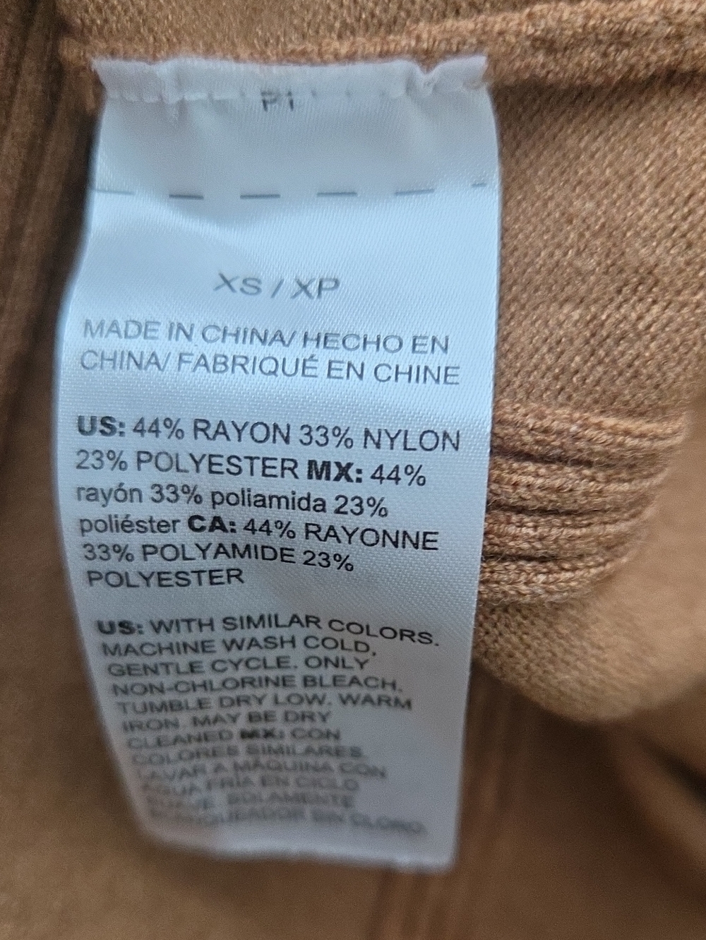 WHITE HOUSE BLACK MARKET RIBBED CAMEL TAN TURTLENECK PULLOVER XS - Picture 9 of 10